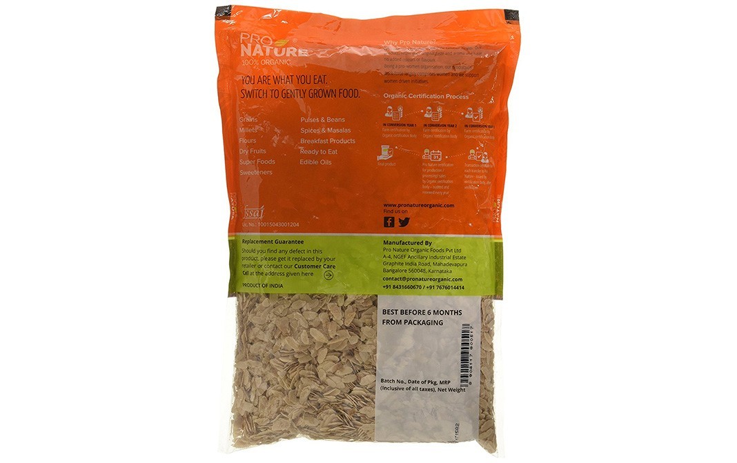 Pro Nature Organic Red Beaten Rice (Red Poha)    Pack  500 grams